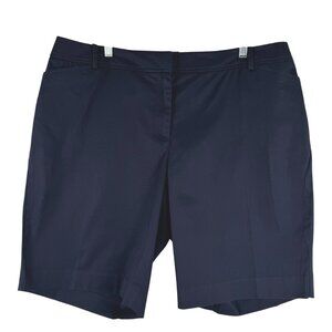 Talbots Perfect Shorts Womens Size 18W‎ Navy Blue Cotton Spandex NWT SS-2105